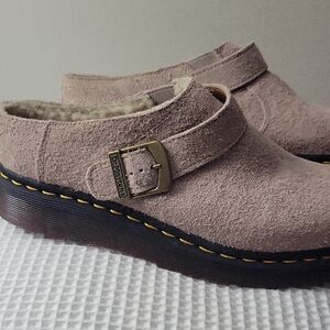 Dr. Martens Women's Beige Suede Mules